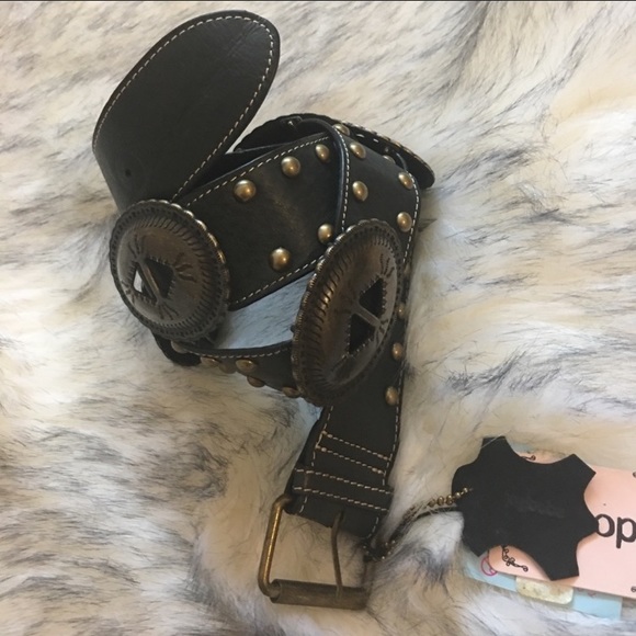 Lollipops Paris real leather studs belt - Picture 1 of 8